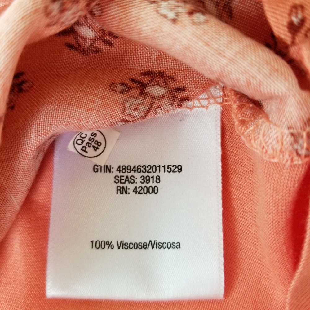 NWOT Route 66 Coral Sleeveless Floral Top - Picture 4 of 8